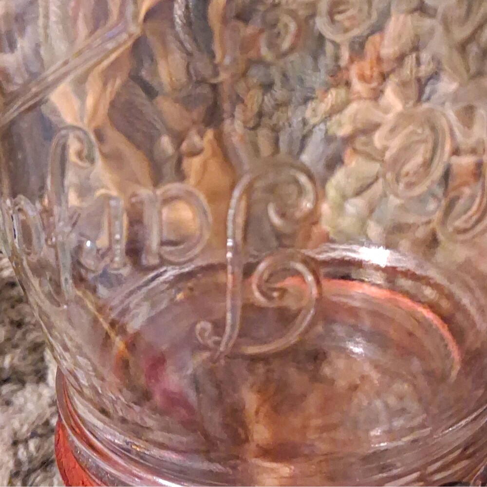 Ball Embossed Clear Glass Jar Bottle with Wire Bail Closure, Clear Color